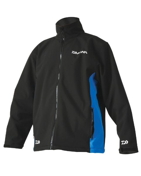 All Sizes Daiwa NEW Softshell Fishing Jacket BLUE / BLACK NEW FOR 2018 