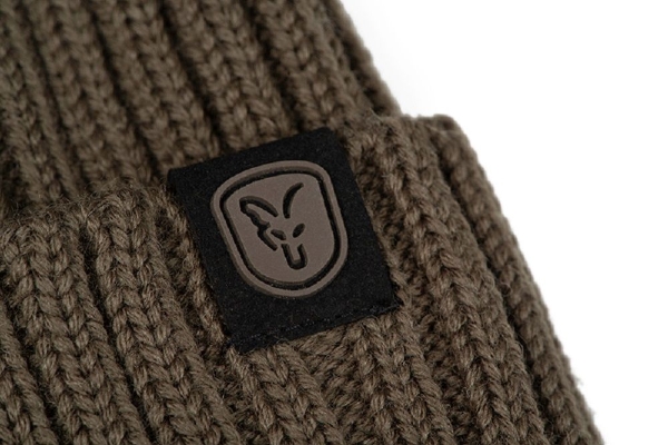 FOX Heavy Knit Bobble Hat Olive CHH014 Carp Fishing One Size Fits All 