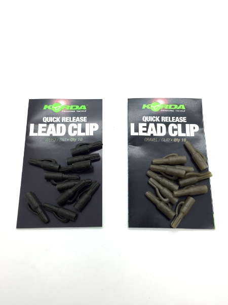 Pack of 10 All Colours Korda Carp Fishing Lead Clips 