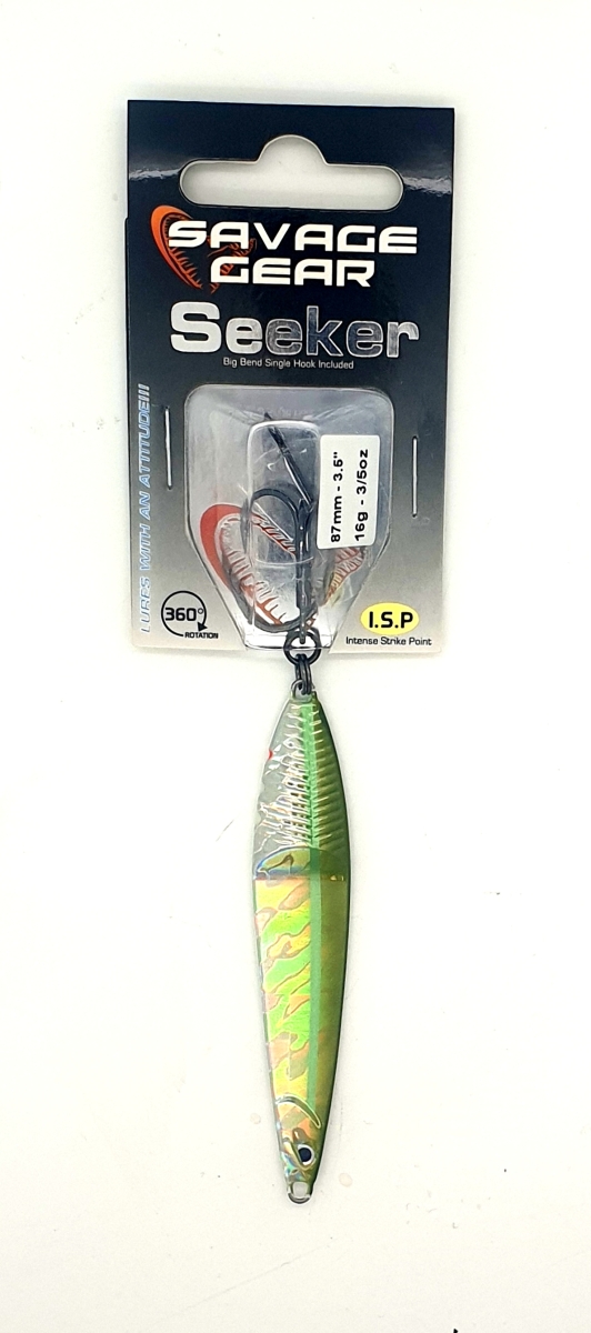 Savage Gear Seeker ISP 87mm 16g Green Silver Spinner Lure - Tackle Up